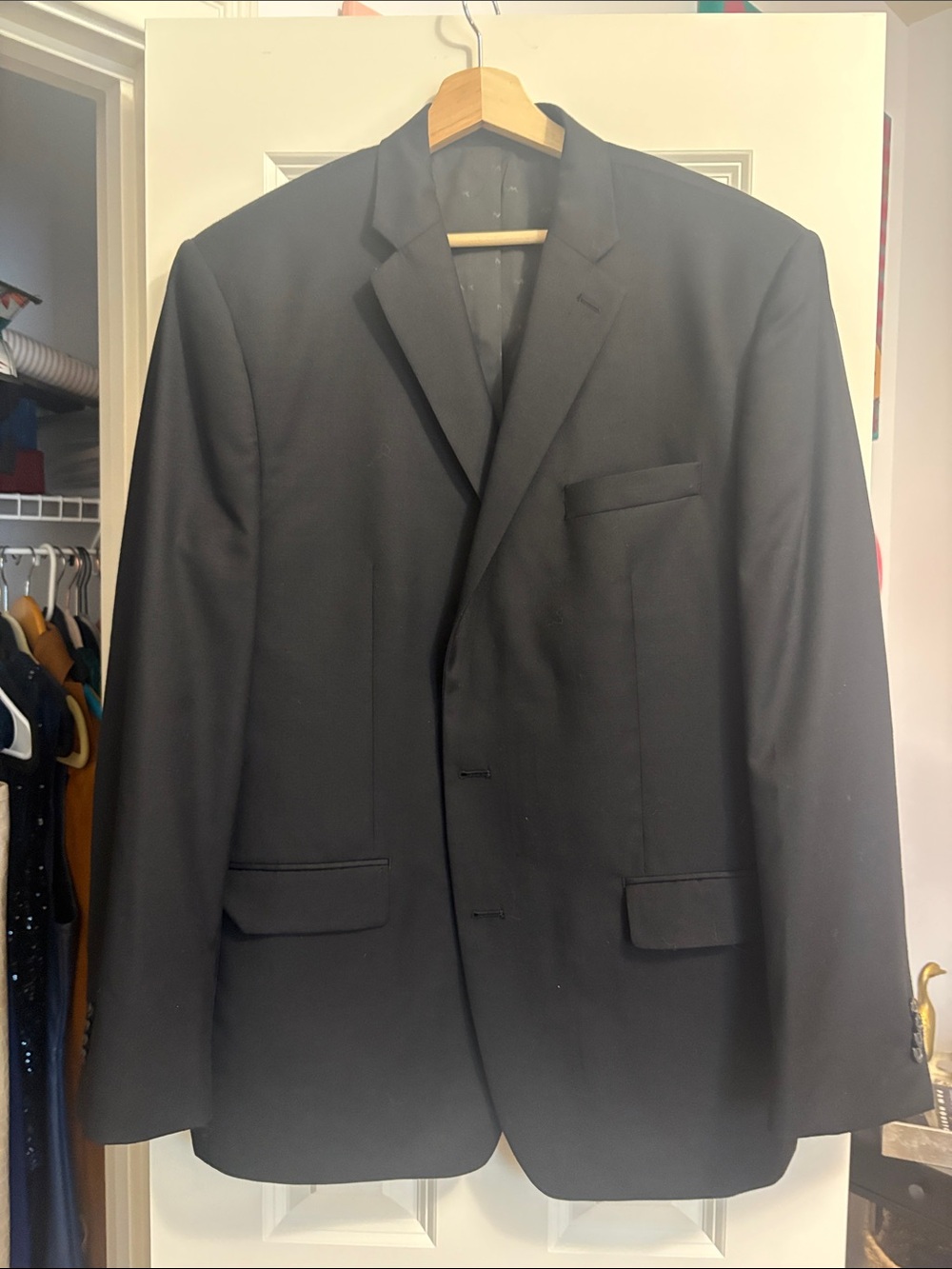 Michael Kors Men's Black Single-Breasted Suit Jacket